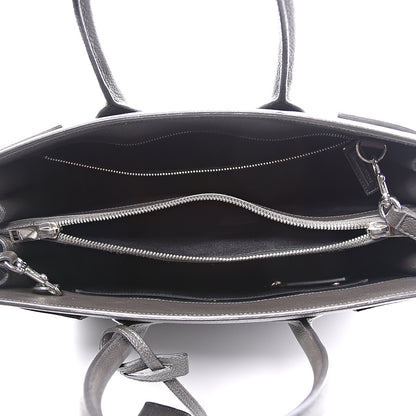 Saint Laurent Grained Calfskin Small Sac De Jour Coal 4 of 13