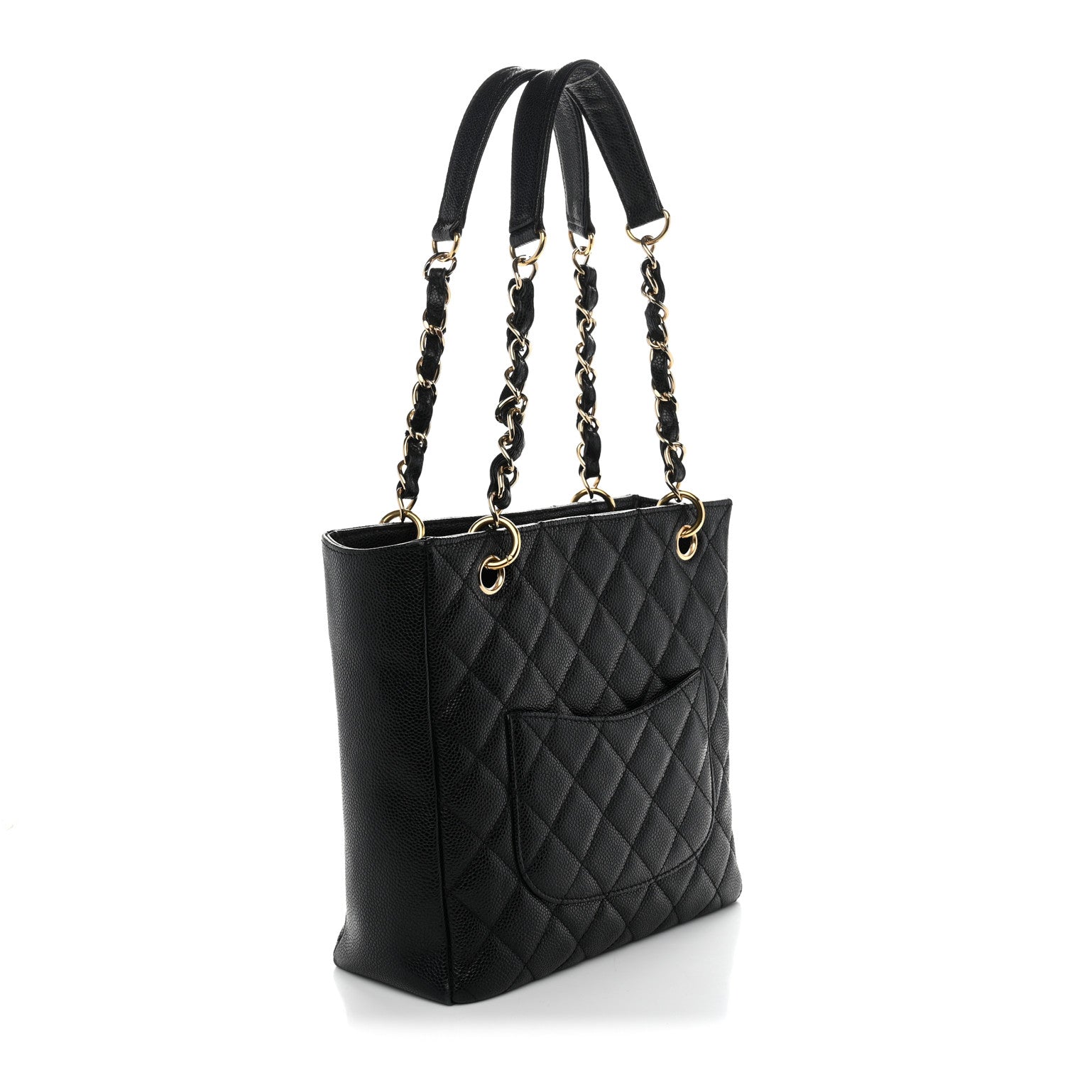 Chanel Caviar Quilted Petit Shopping Tote PST Black 3 of 11