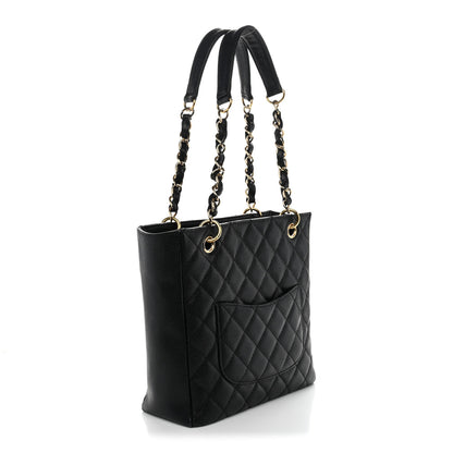 Chanel Caviar Quilted Petit Shopping Tote PST Black 3 of 11