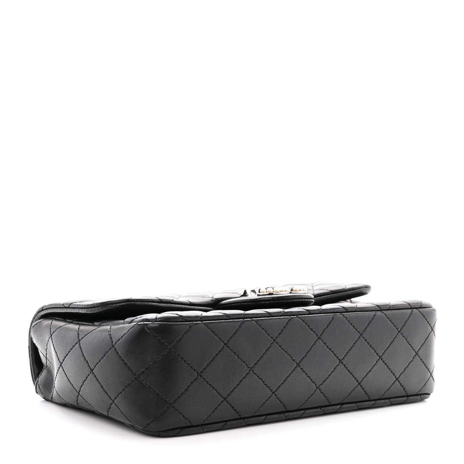 Chanel Lambskin Quilted Medium Westminster Pearl Flap Black 3 of 10