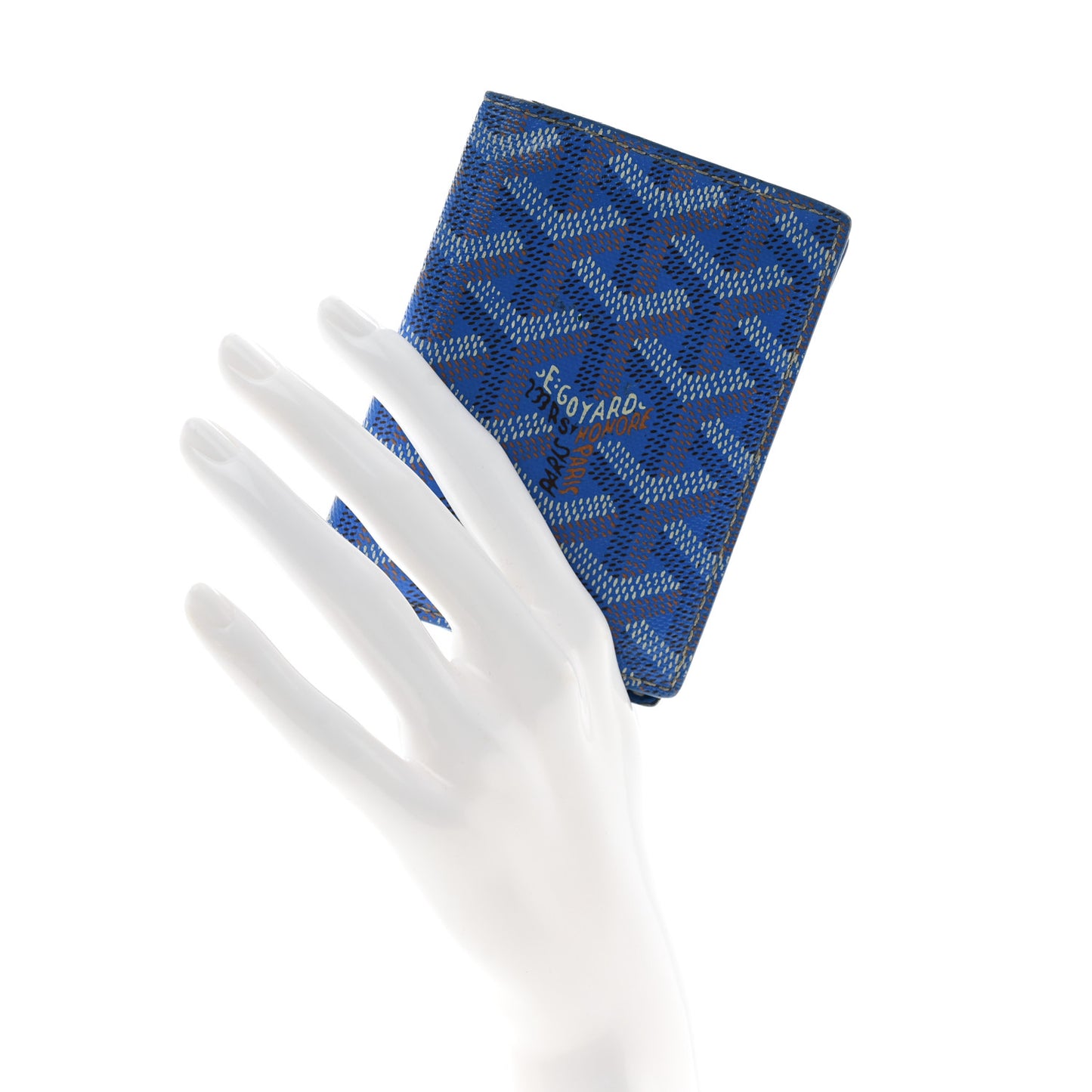 Goyardine Saint Marc Folding Card Case Sky Blue