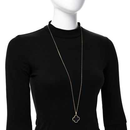 Van Cleef & Arpels 18K Yellow Gold Black Onyx Magic Alhambra Pendant Necklace 2 of 6