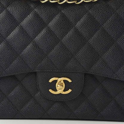 Chanel Caviar Quilted Jumbo Double Flap Black 10 of 14