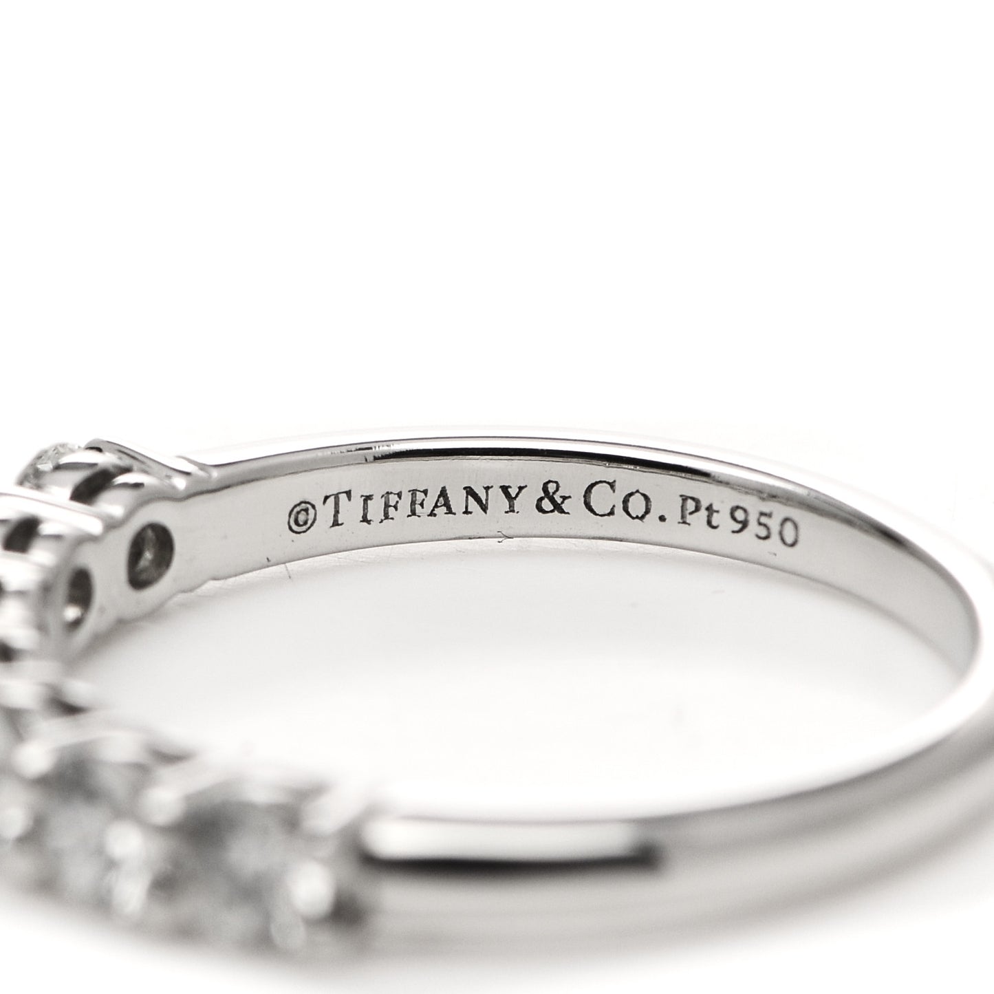 Platinum Diamond 3mm Embrace Half Circle Band Ring 49 5