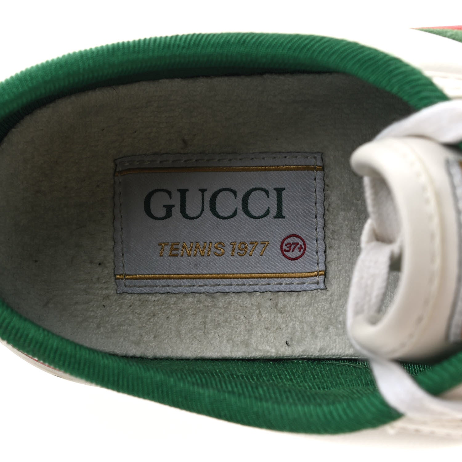 Gucci Canvas Web Womens GG Mignon Sneakers 37.5 White 7 of 8