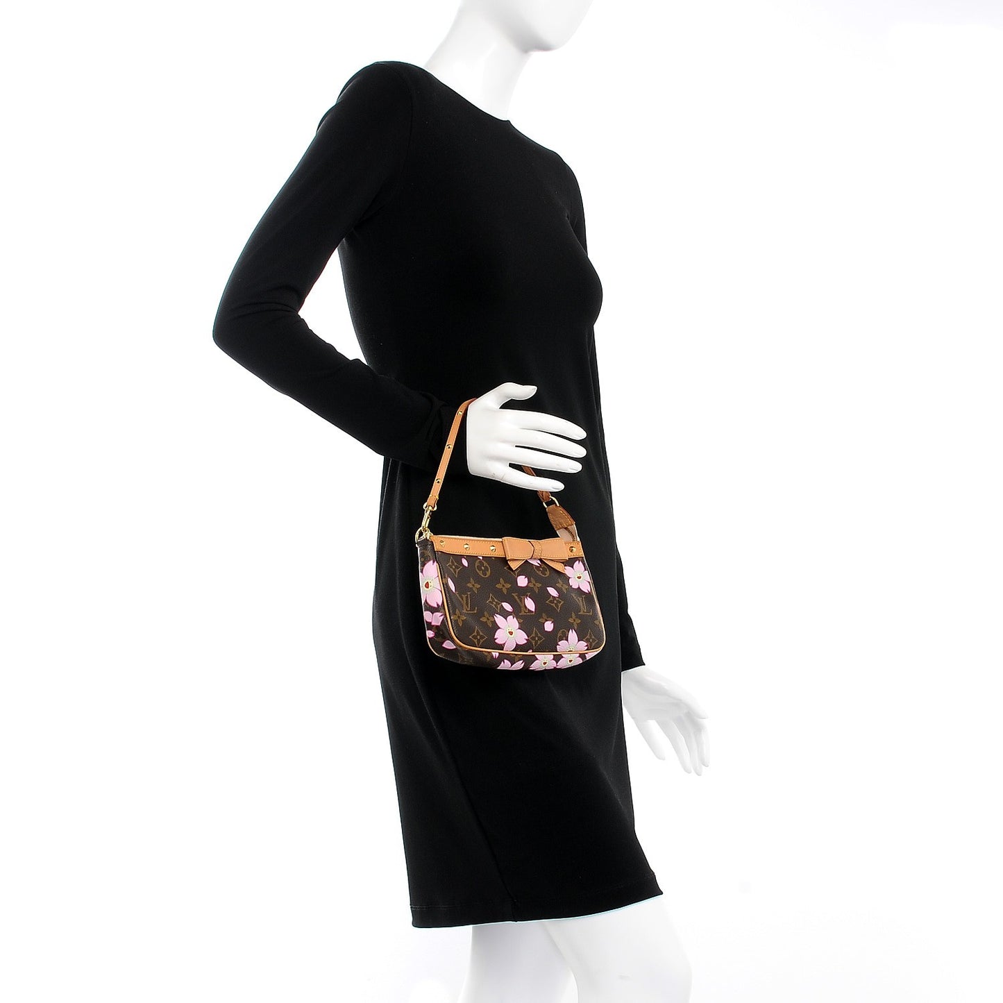 Monogram Cherry Blossom Pochette Accessories Brown