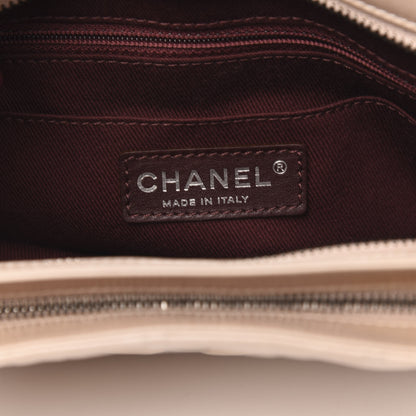 Chanel Glazed Calfskin Quilted Coco Pleats Chain Clutch Light Pink 6 of 12