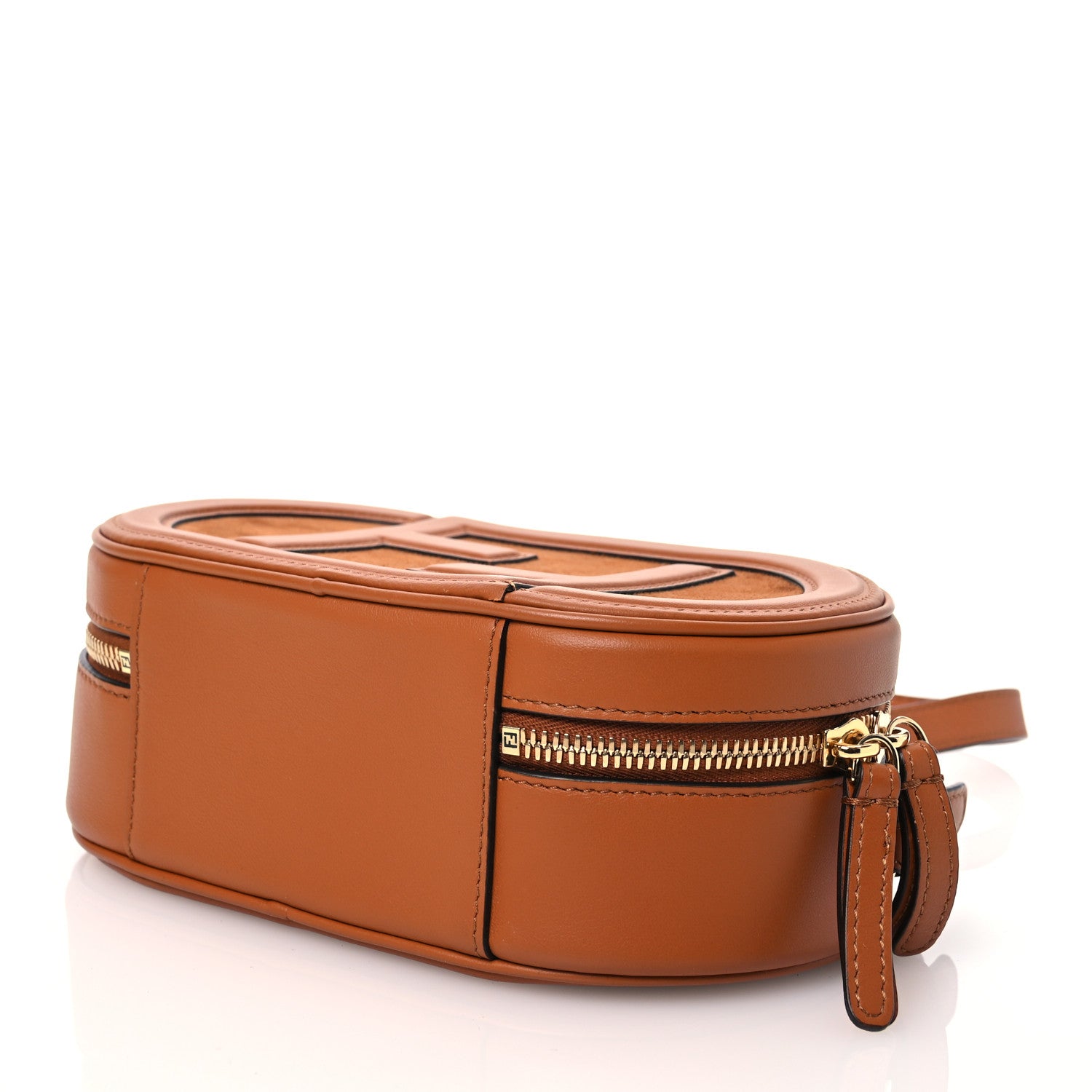 Fendi Vitello Grace Camoscio O'Lock Mini Camera Case Cuoio 4 of 13