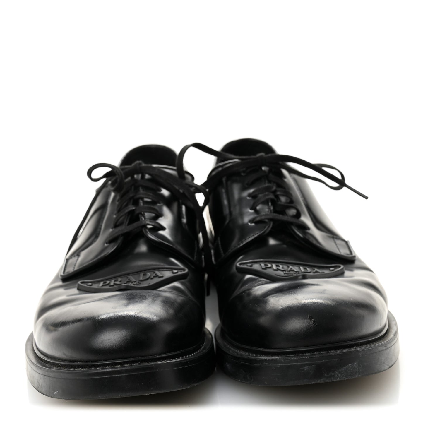 Spazzolato Triangle Mens Derby Loafers 8 Black
