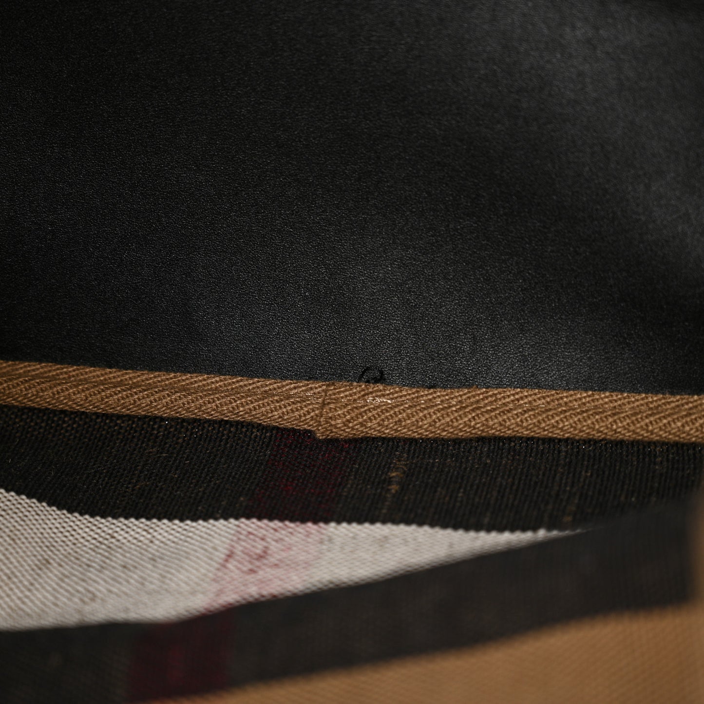 Grainy Calfskin Canvas Mega Check Medium Ashby Tassel Hobo Black