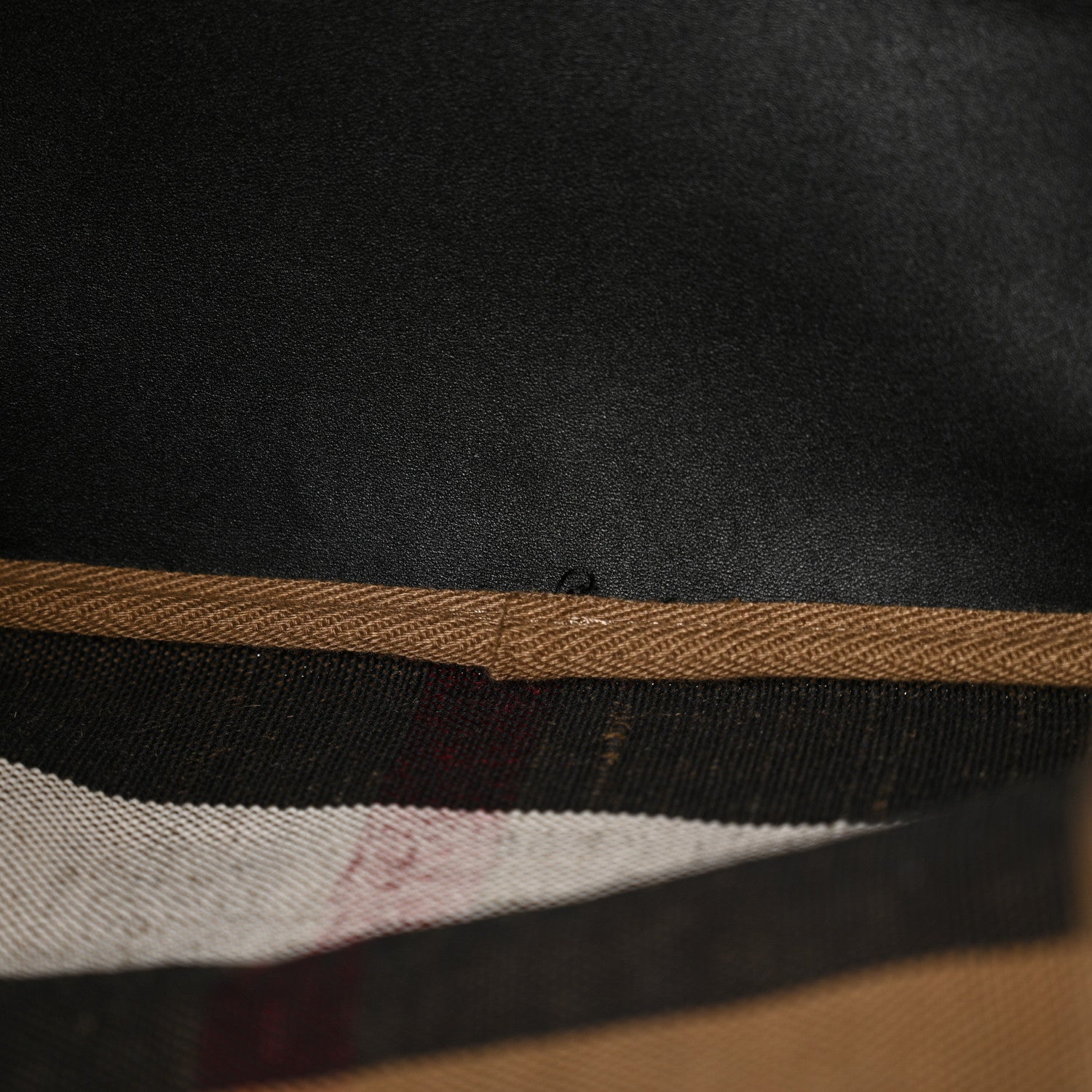 Burberry Grainy Calfskin Canvas Mega Check Medium Ashby Tassel Hobo Black 12 of 13