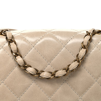 Chanel Glazed Calfskin Quilted Medium Bubble CC Flap Beige 8 of 10