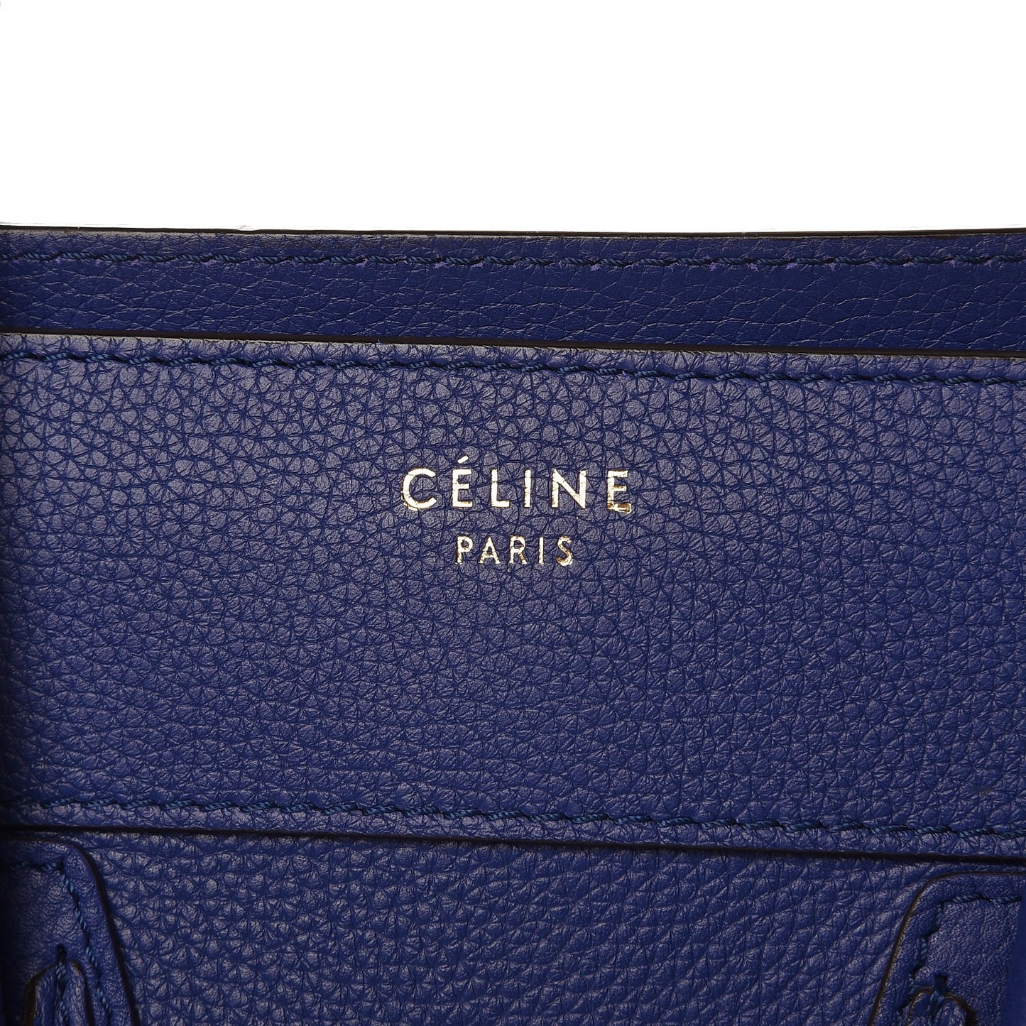 Drummed Calfskin Mini Luggage Indigo