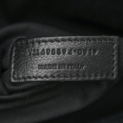 Saint Laurent Crinkled Calfskin Matelasse Monogram Medium Niki Chain Satchel Black 7 of 12