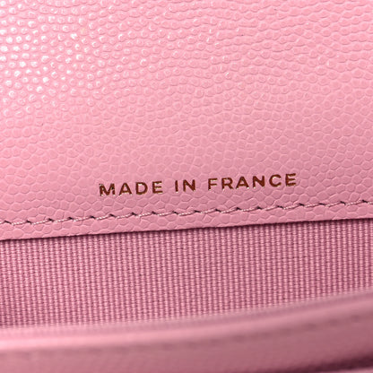 Chanel Caviar Quilted Crystal CC Flap Card Holder Pink 7 of 9