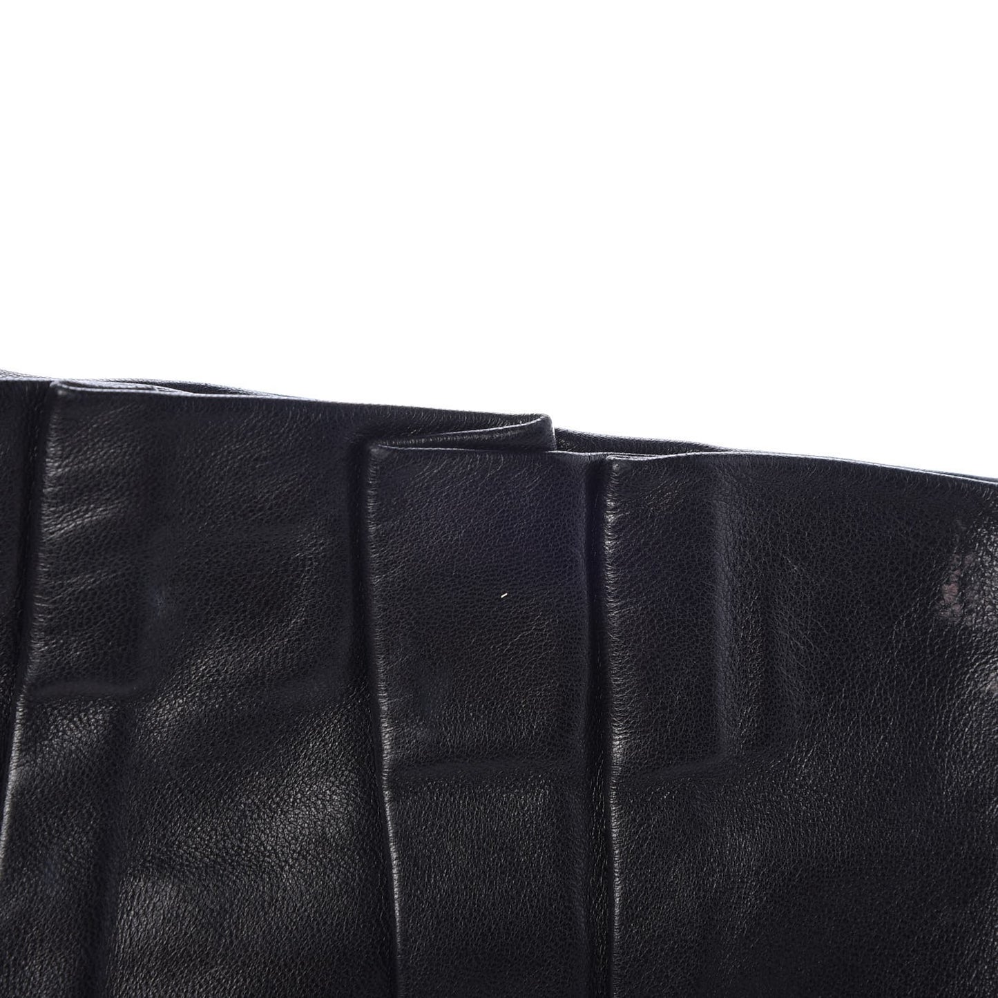 Nappa Pleated Clutch Black