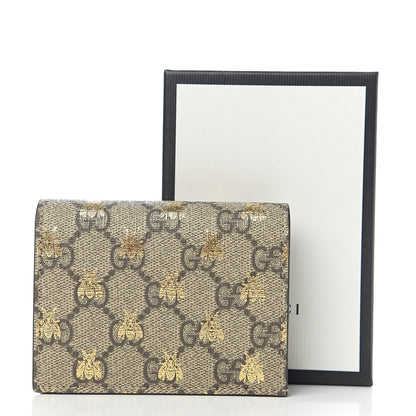 Gucci GG Supreme Monogram Bee Print Card Case 6 of 6