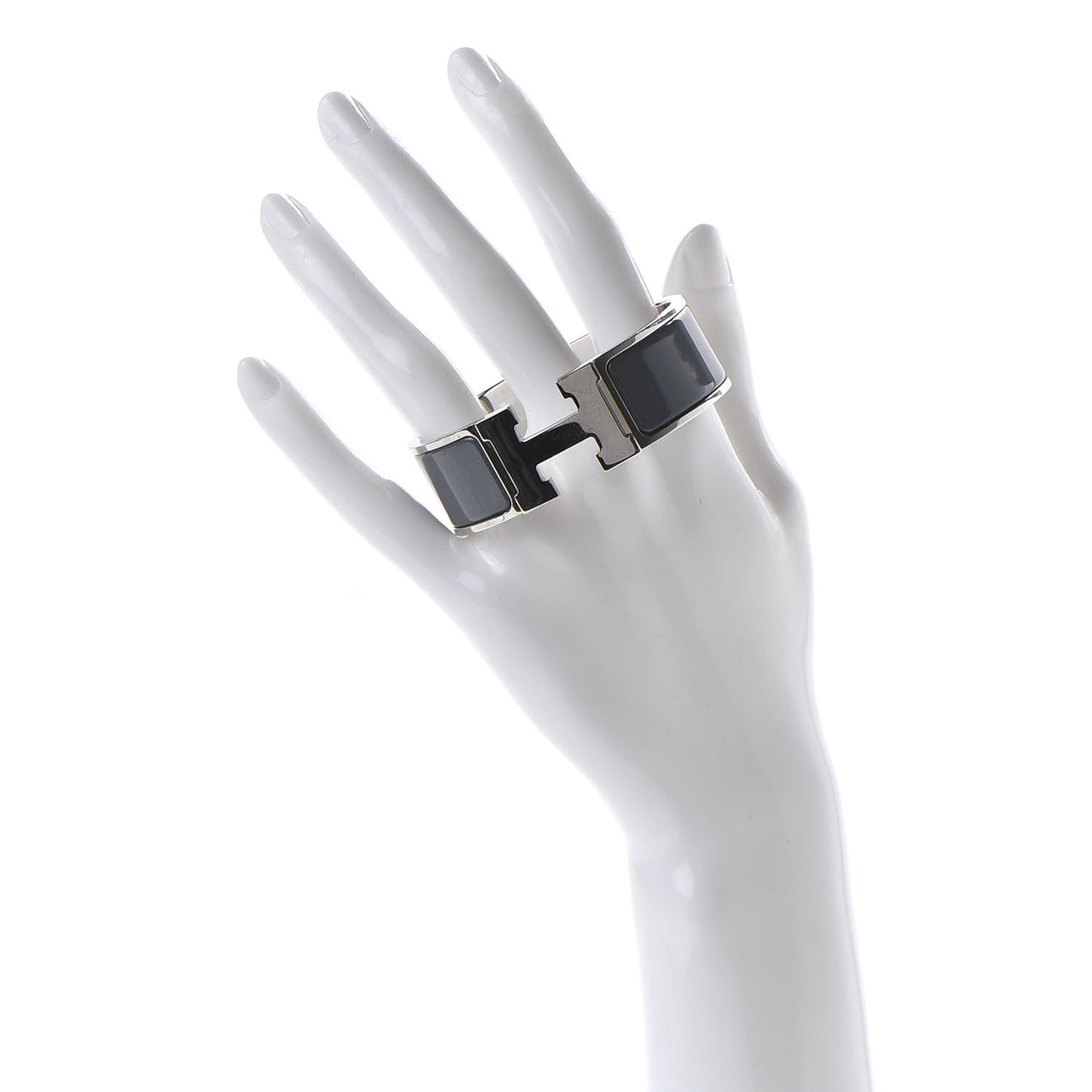 Enamel Wide Clic Clac H Bracelet GM Ardoise