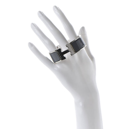 Hermes Enamel Wide Clic Clac H Bracelet GM Ardoise 2 of 7