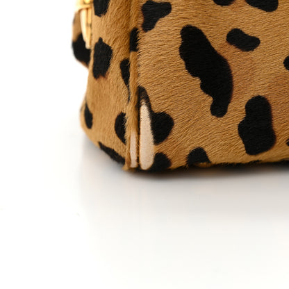 Prada Pony Hair Leopard Print Large Cavallino Miele Moro 12 of 13