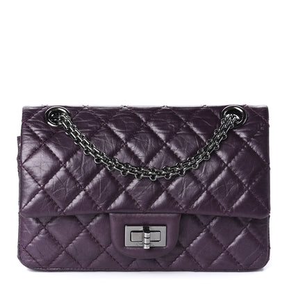 Chanel Aged Calfskin Quilted 2.55 Reissue 224 Flap Purple 1 of 11