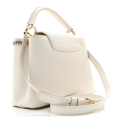 Louis Vuitton Taurillon Chain Capucines BB Gypsy Snow 3 of 12