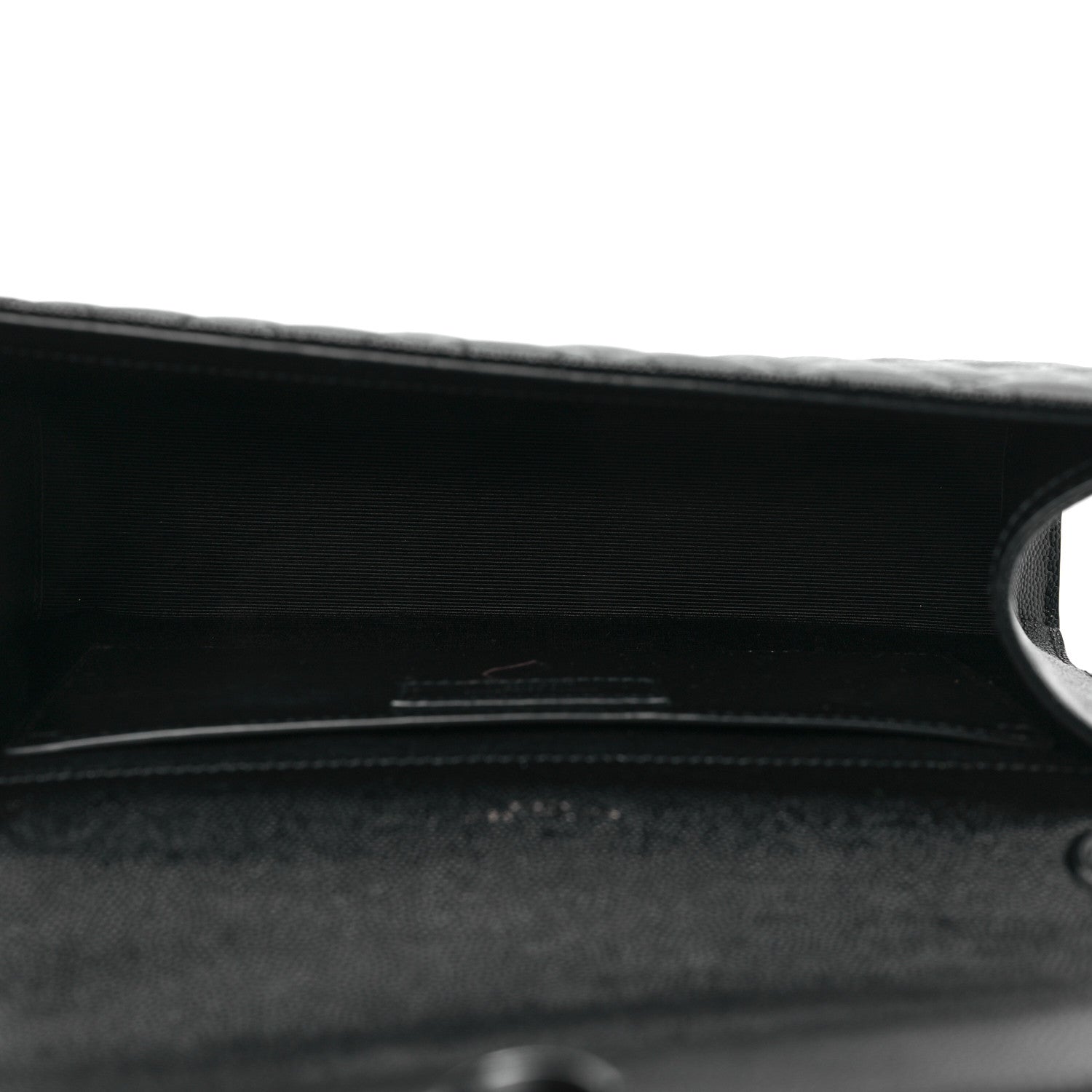 Saint Laurent Grain De Poudre Textured Mixed Matelasse Triquilt Medium Monogram Satchel Black 5 of 8