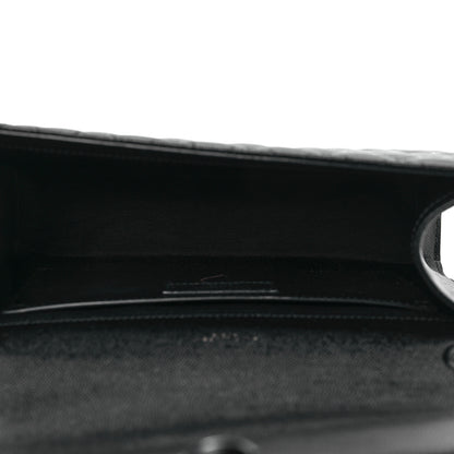 Saint Laurent Grain De Poudre Textured Mixed Matelasse Triquilt Medium Monogram Satchel Black 5 of 8