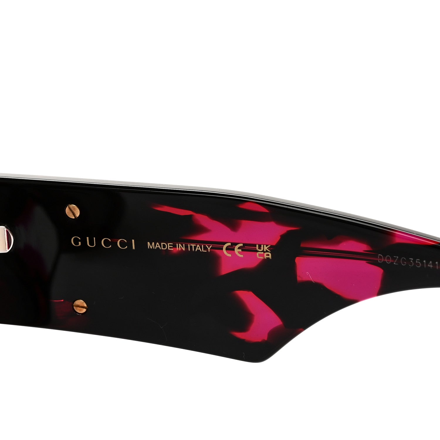 Gucci Acetate Square Frame Sunglasses GG0956S Black Pink 5 of 7
