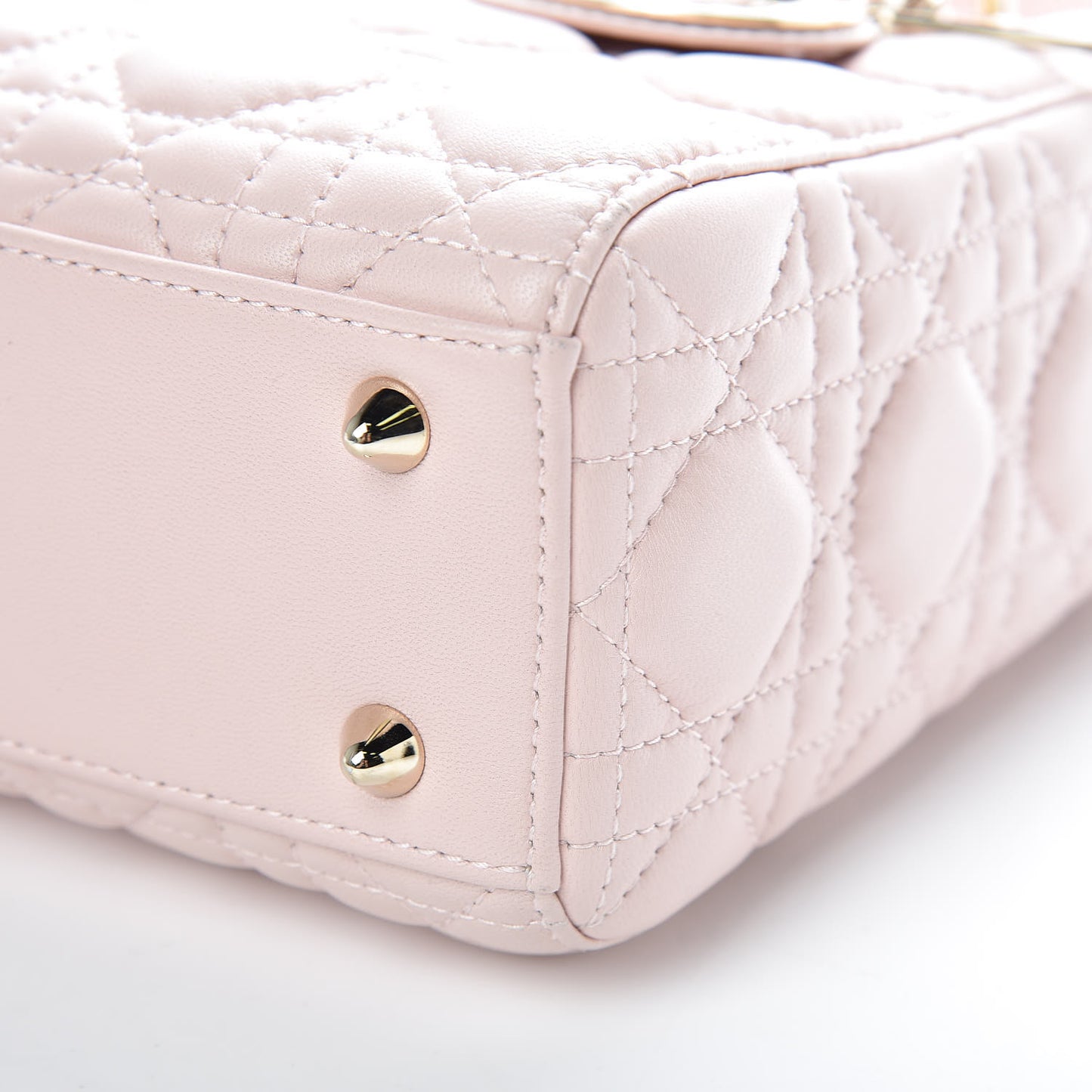 Lambskin Cannage Small Lucky Badges My Lady Dior Pink