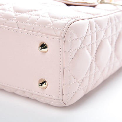 Christian Dior Lambskin Cannage Small Lucky Badges My Lady Dior Pink 9 of 9