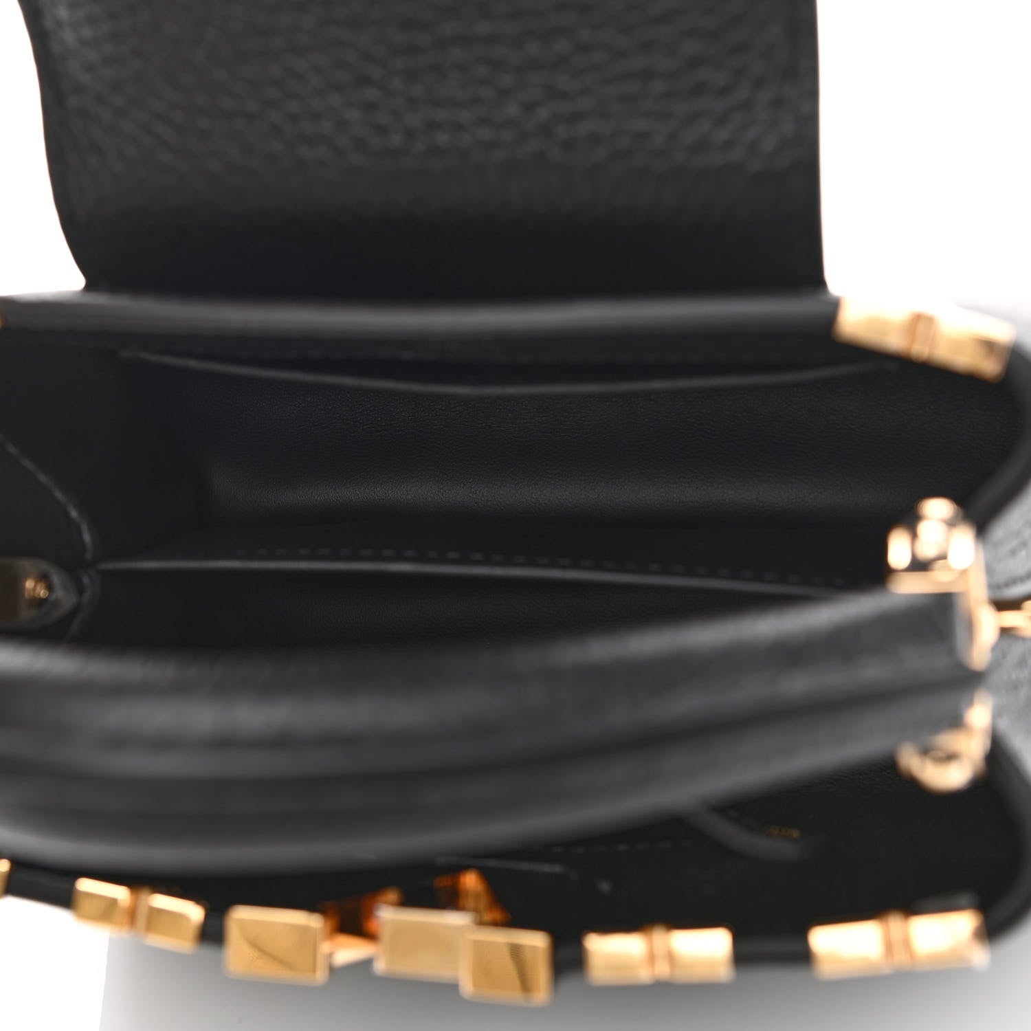 Louis Vuitton Taurillon Embellished Flower Crown Capucines Mini Black 5 of 9