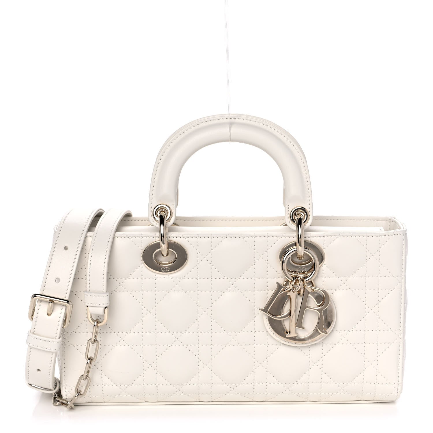 Christian Dior Calfskin Cannage Lady D-Joy White 1 of 16