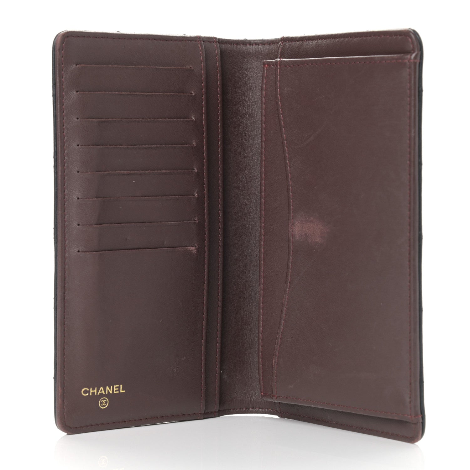 Chanel Lambskin Quilted Yen Wallet Black 5 of 12