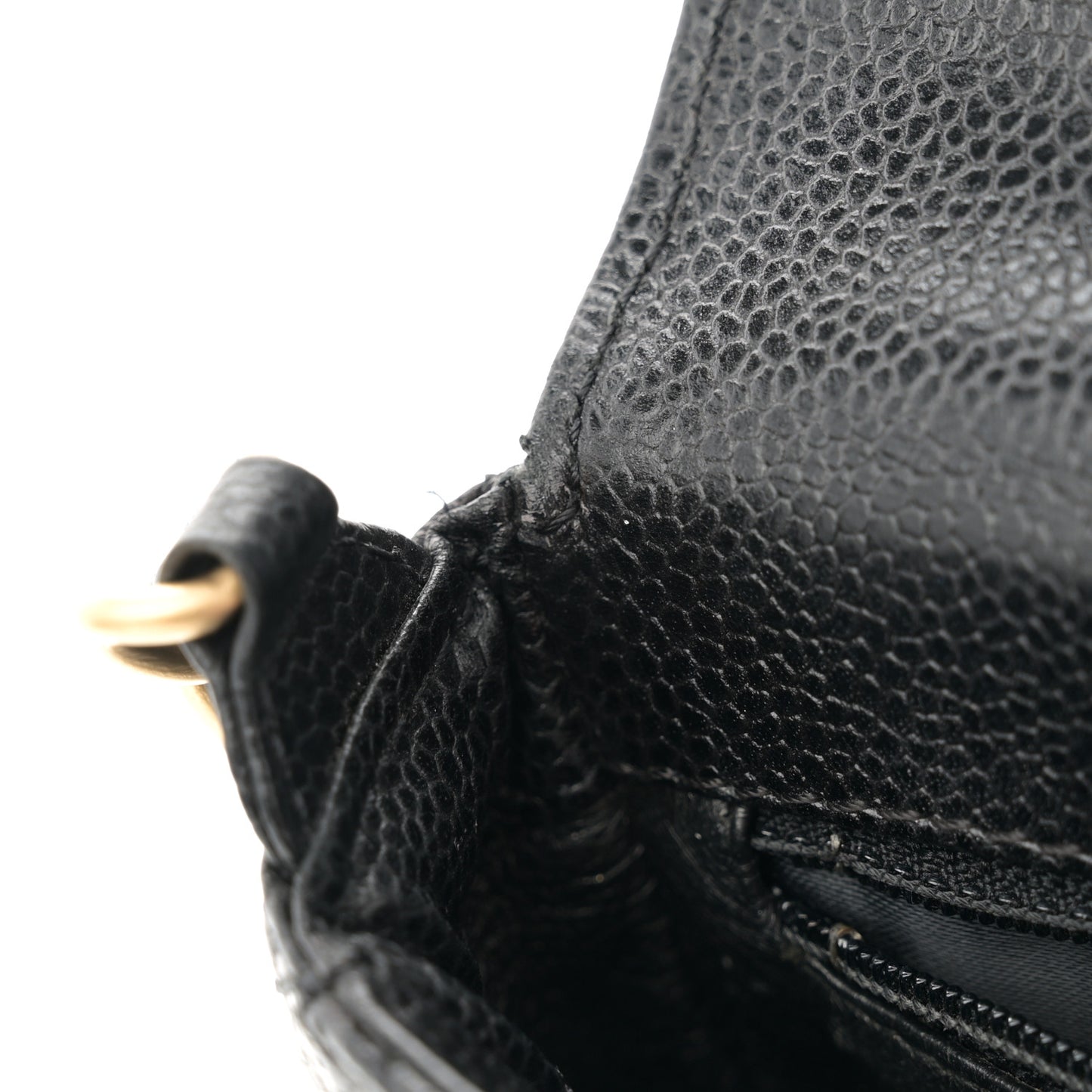 Caviar Quilted Mini Flap Black
