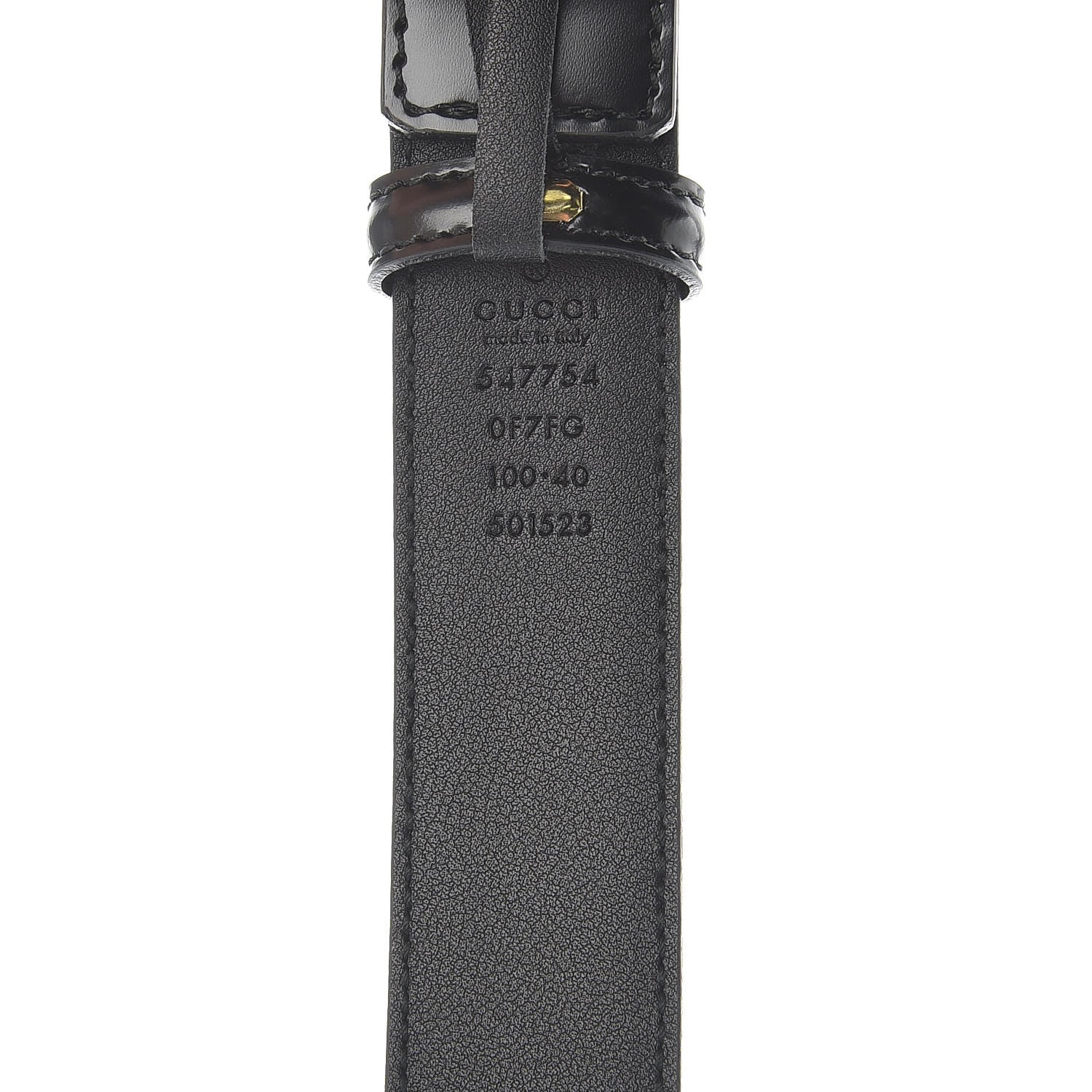 Gucci Calfskin Logo Belt 100 40 Black 7 of 7