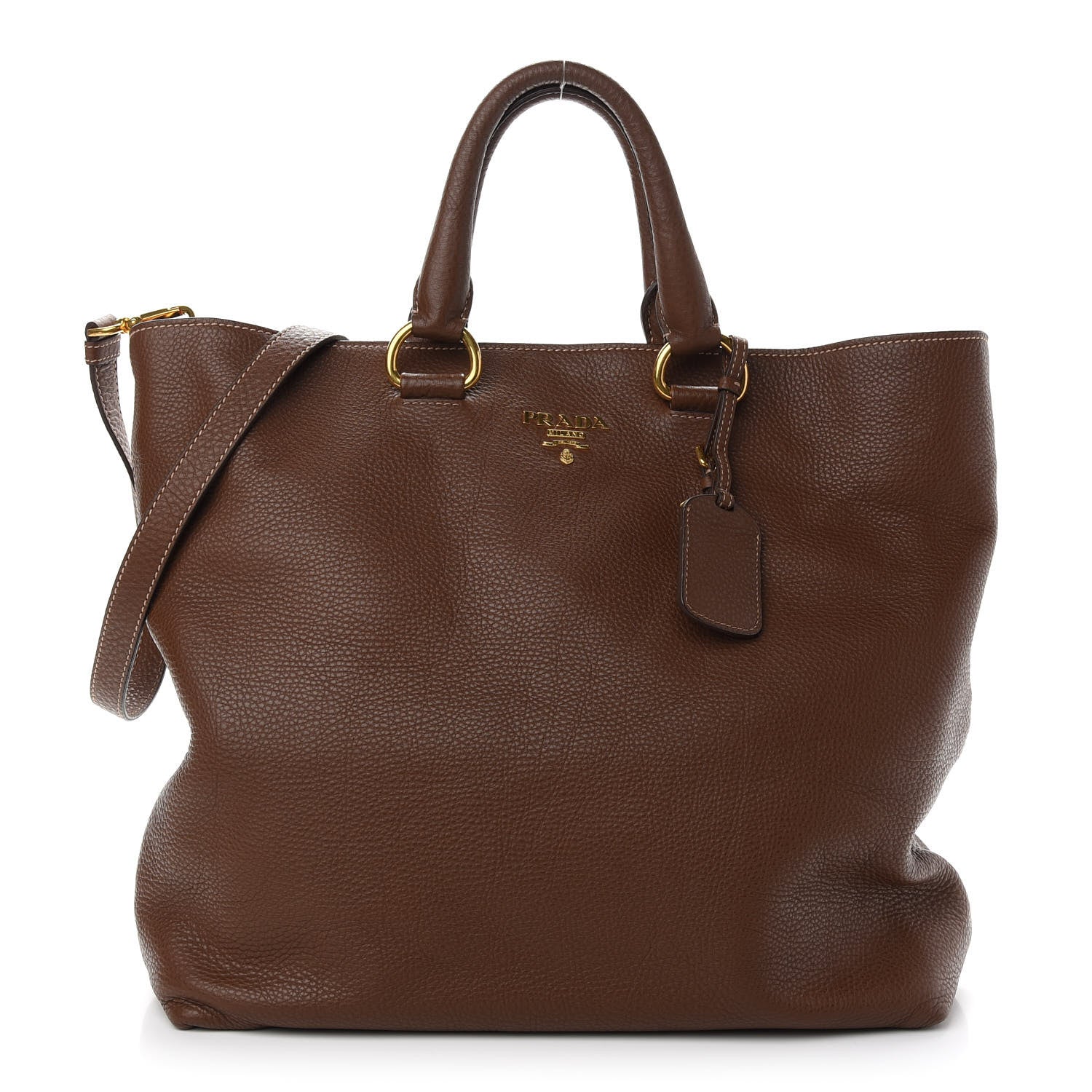 Prada Vitello Daino Tote Tabacco 1 of 9