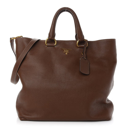 Prada Vitello Daino Tote Tabacco 1 of 9