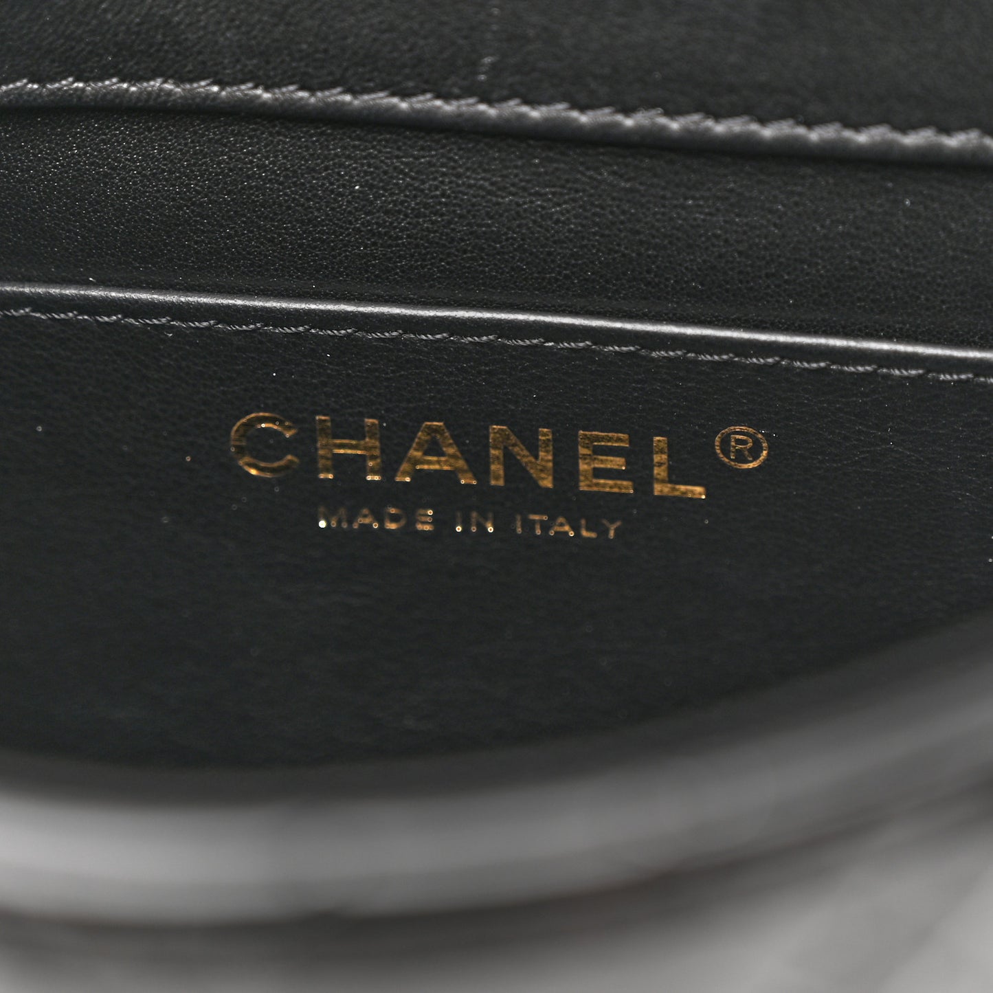 Patent Quilted Small Flap Black