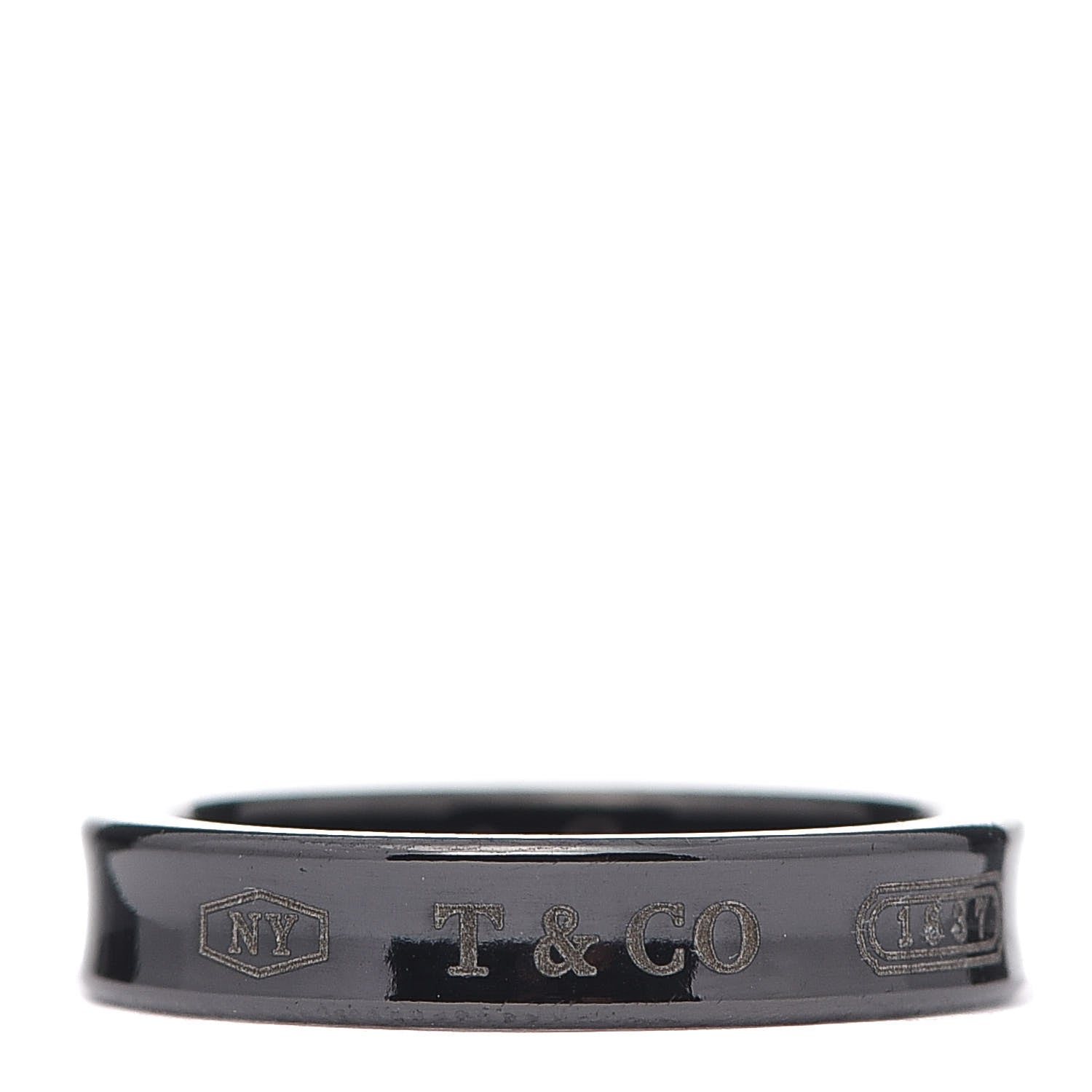 Tiffany Titanium 4mm Narrow 1837 Ring 51 5.75 1 of 4