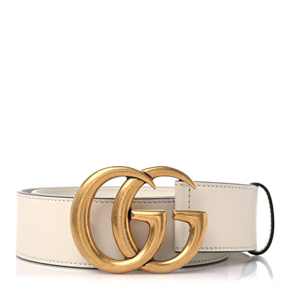 Gucci Calfskin Double G 40mm Belt 80 32 Mystic White 1 of 5