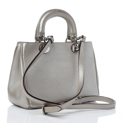 Christian Dior Metallic Bullcalf Small Diorissimo Champagne 3 of 7