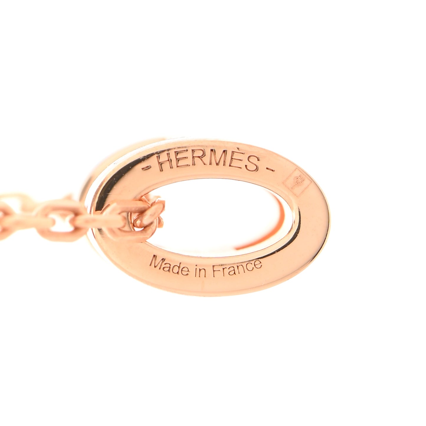 Lacquered Rose Gold Mini Pop H Pendant Necklace Black
