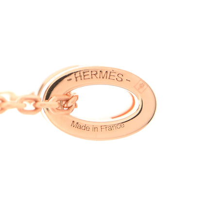 Hermes Lacquered Rose Gold Mini Pop H Pendant Necklace Black 5 of 7