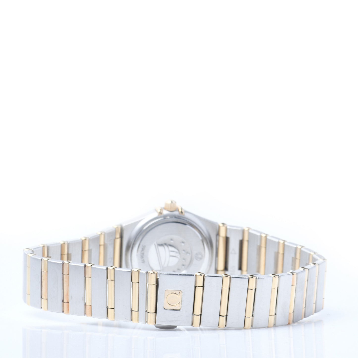 Stainless Steel 18K Yellow Gold Diamond Bezel Mother of Pearl 22mm Constellation Quartz Watch 1267.75.00