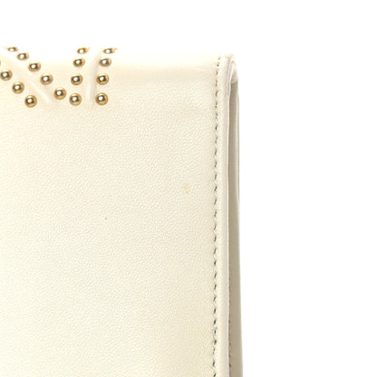 Christian Dior Calfskin Studded Diorama Croisiere Chain Wallet White 12 of 14