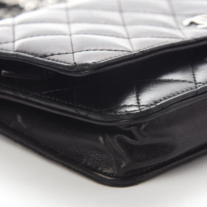 Chanel Lambskin Quilted Wallet On Chain WOC Black 9 of 12