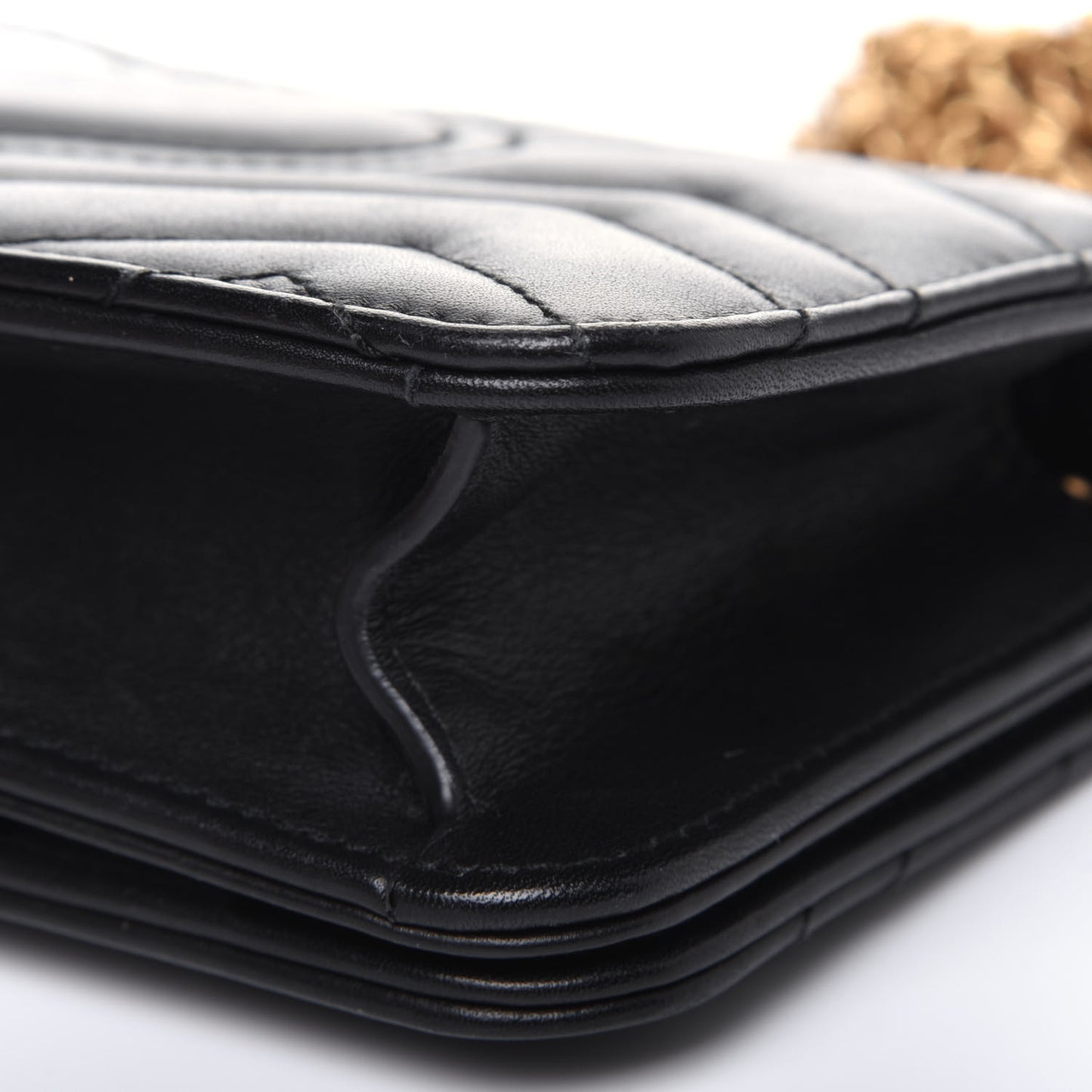 Calfskin Matelasse GG Marmont Mini Bag Black