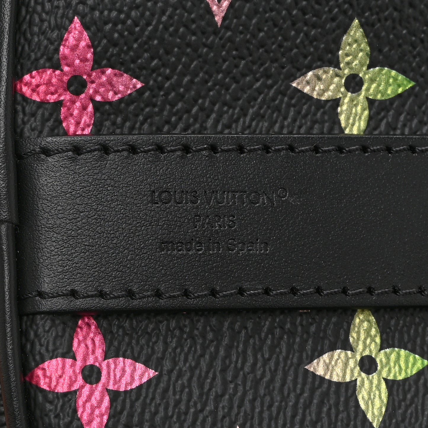 Monogram Iridescent Keepall Bandouliere 25 Black
