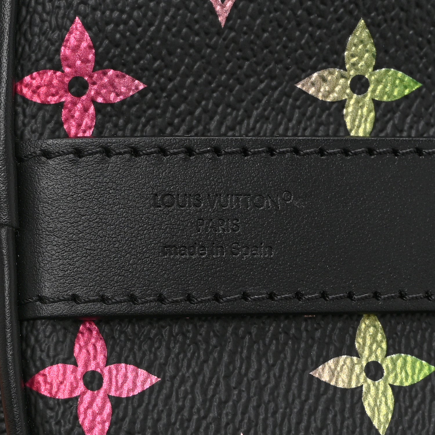 Louis Vuitton Monogram Iridescent Keepall Bandouliere 25 Black 6 of 9